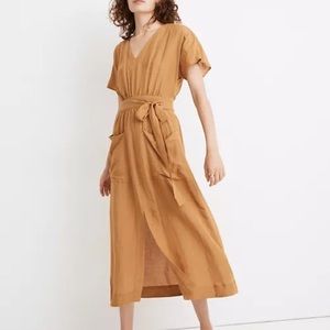 Madewell Tie Waist Midi Dress